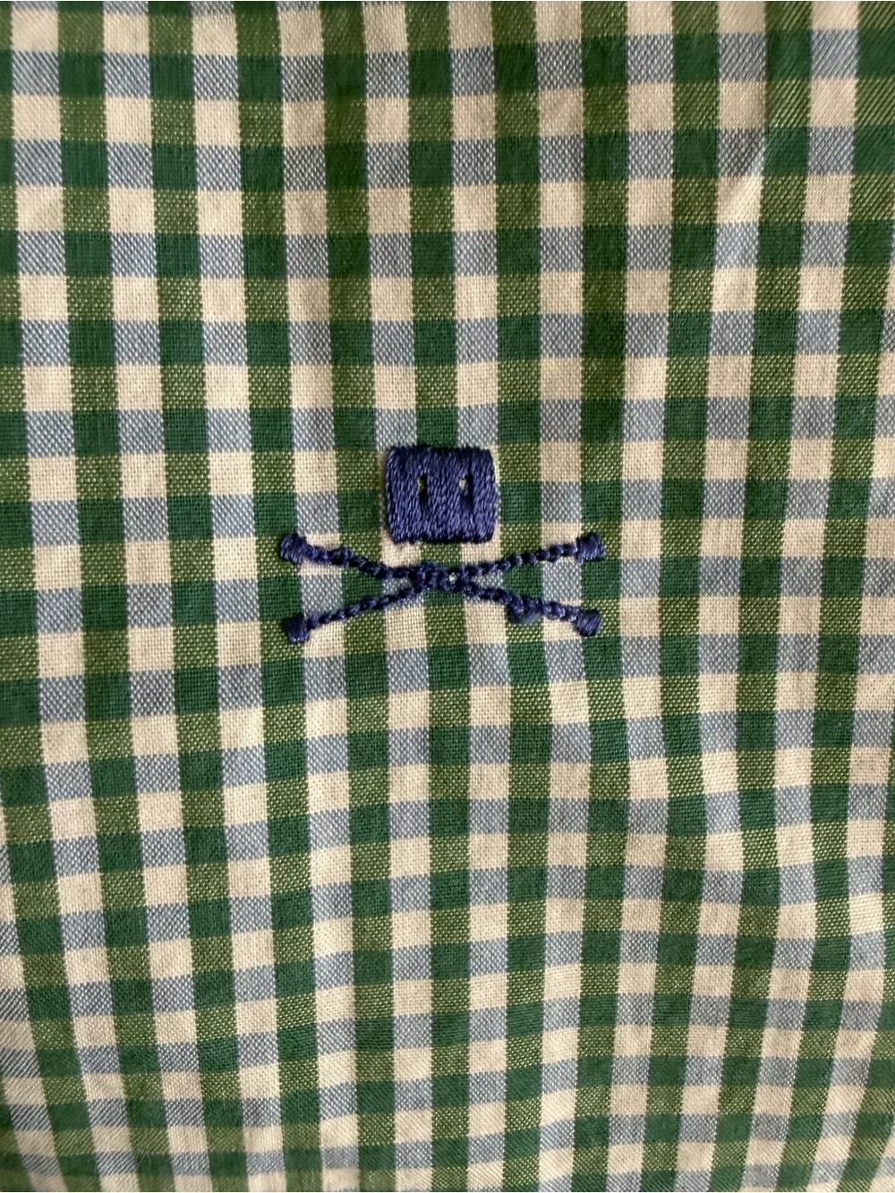 green gingham button down - Picture 3 of 5
